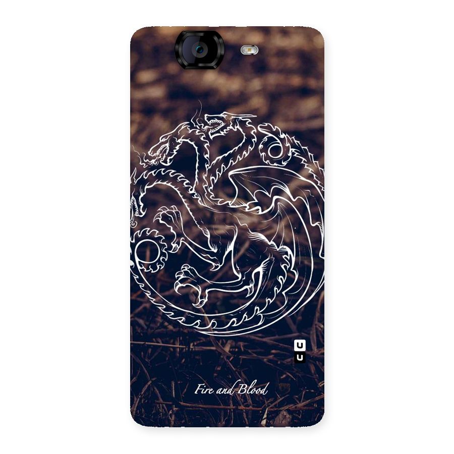 White Circle Back Case for Canvas Knight A350