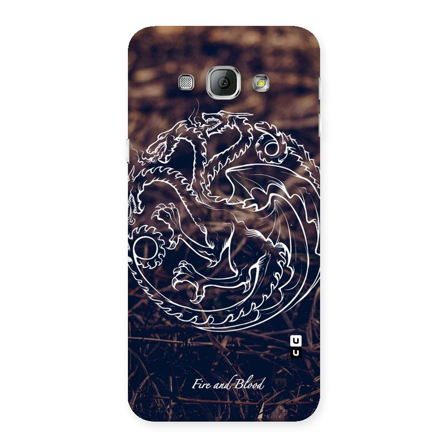 White Circle Back Case for Galaxy A8