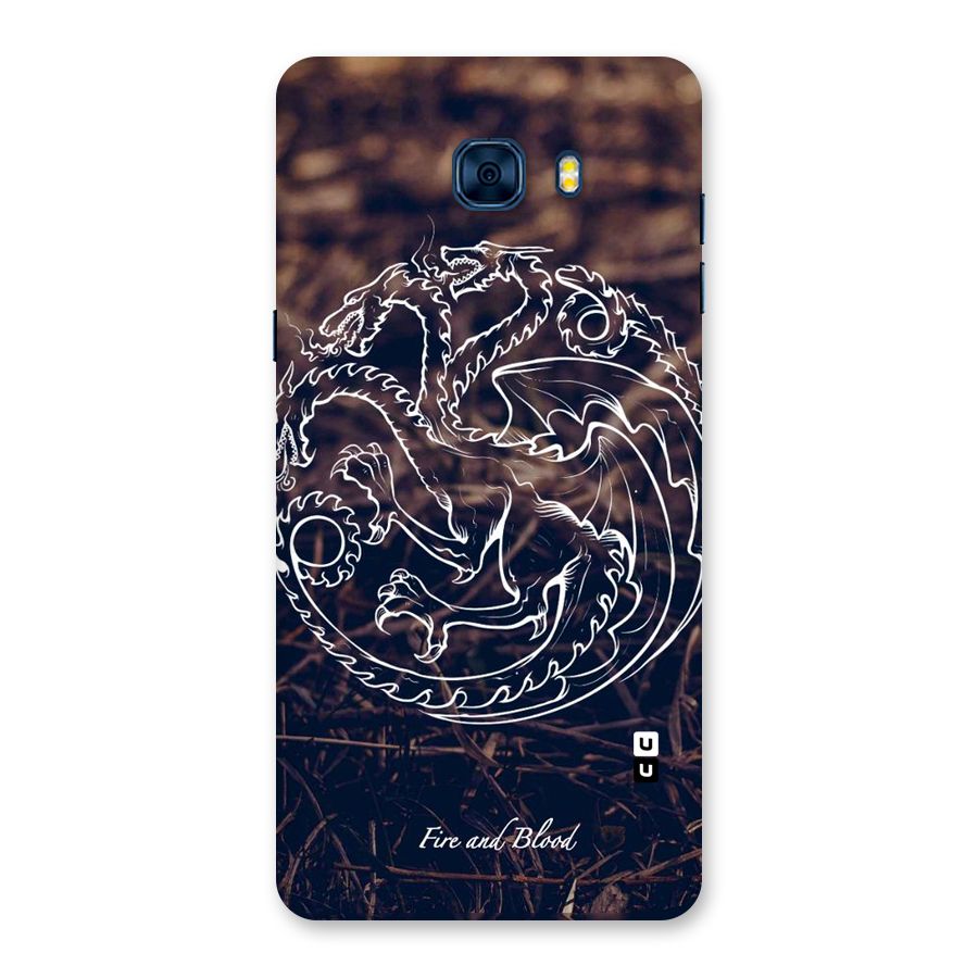 White Circle Back Case for Galaxy C7 Pro