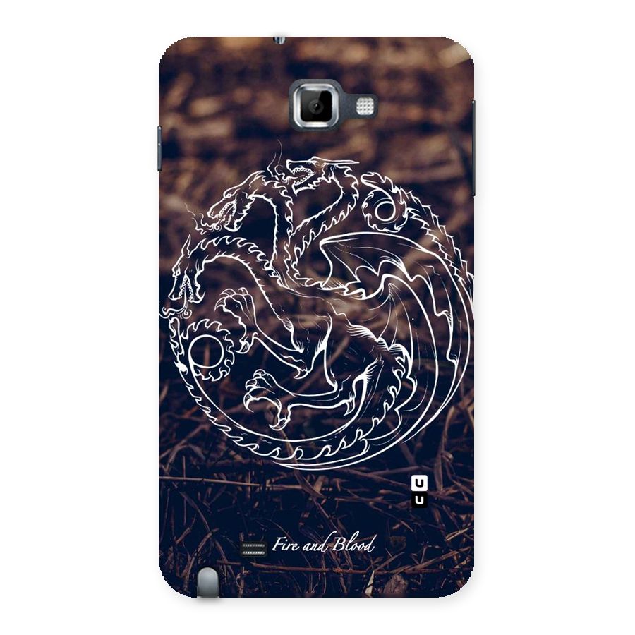 White Circle Back Case for Galaxy Note