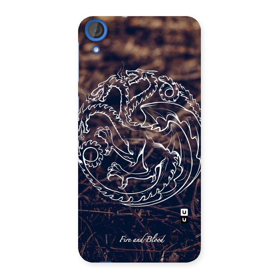 White Circle Back Case for HTC Desire 820