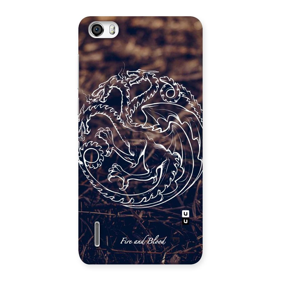 White Circle Back Case for Honor 6