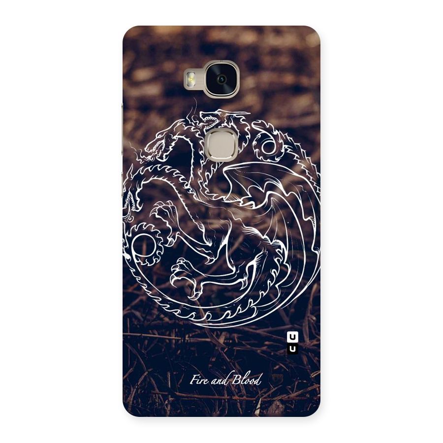 White Circle Back Case for Huawei Honor 5X
