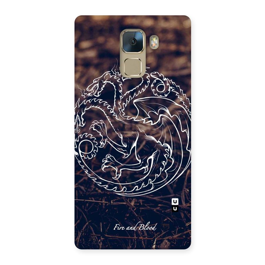 White Circle Back Case for Huawei Honor 7