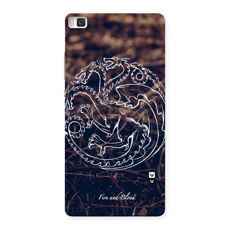 White Circle Back Case for Huawei P8