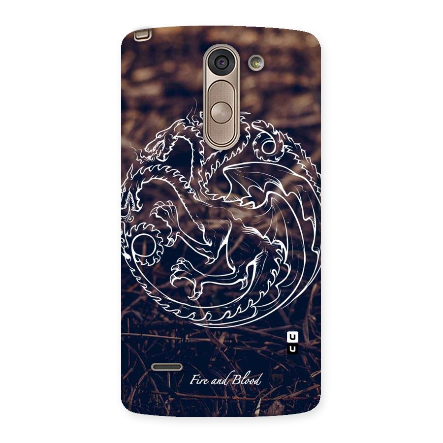 White Circle Back Case for LG G3 Stylus