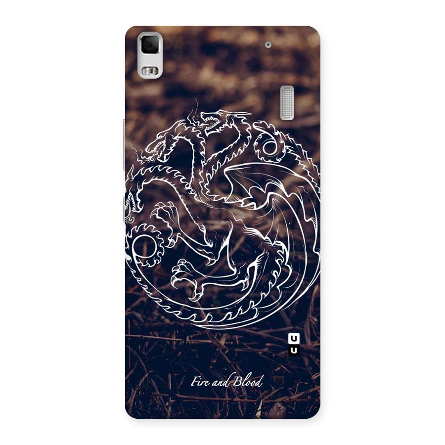 White Circle Back Case for Lenovo K3 Note