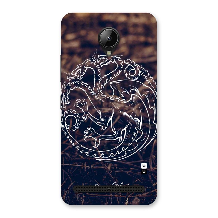 White Circle Back Case for Lenovo C2