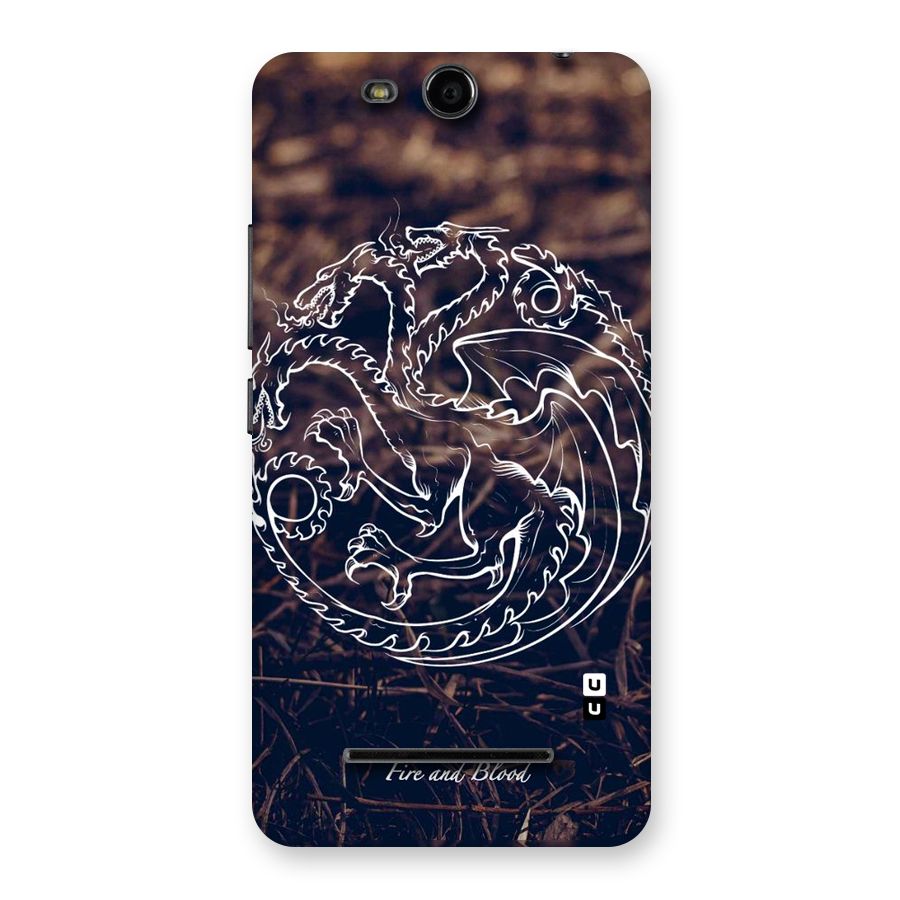 White Circle Back Case for Micromax Canvas Juice 3 Q392