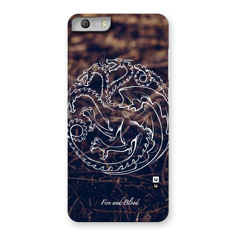 White Circle Back Case for Micromax Canvas Knight 2