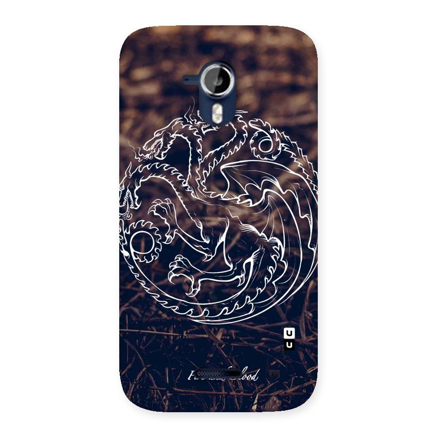 White Circle Back Case for Micromax Canvas Magnus A117