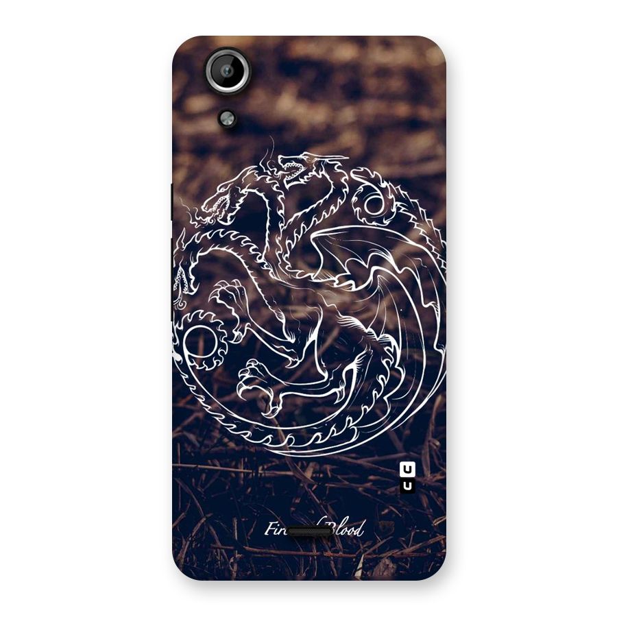 White Circle Back Case for Micromax Canvas Selfie Lens Q345