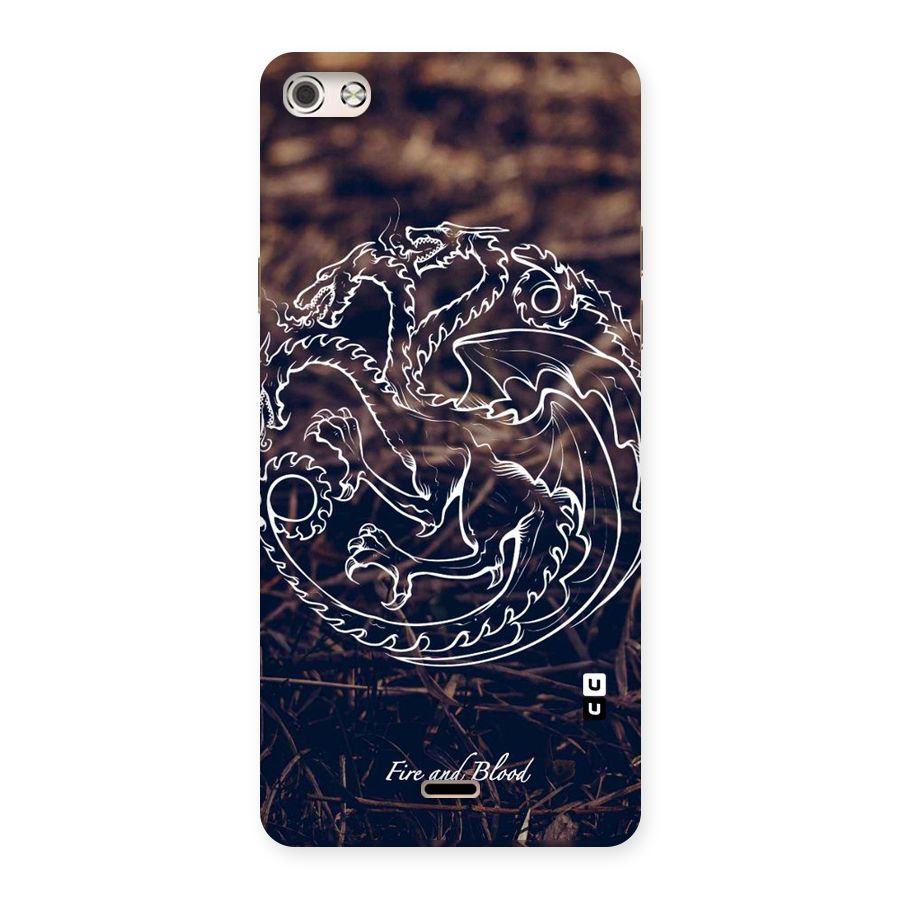 White Circle Back Case for Micromax Canvas Silver 5