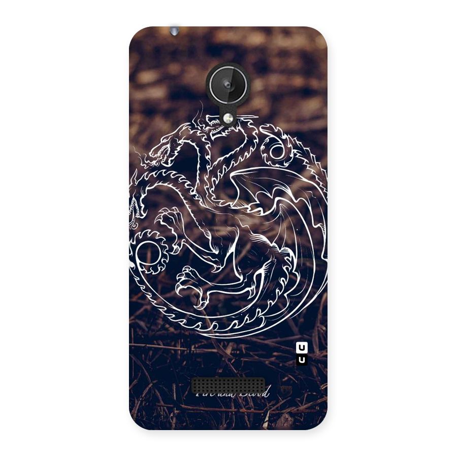 White Circle Back Case for Micromax Canvas Spark Q380