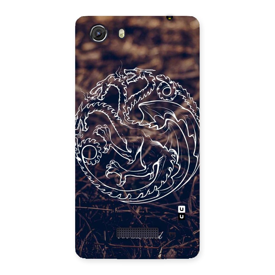 White Circle Back Case for Micromax Unite 3