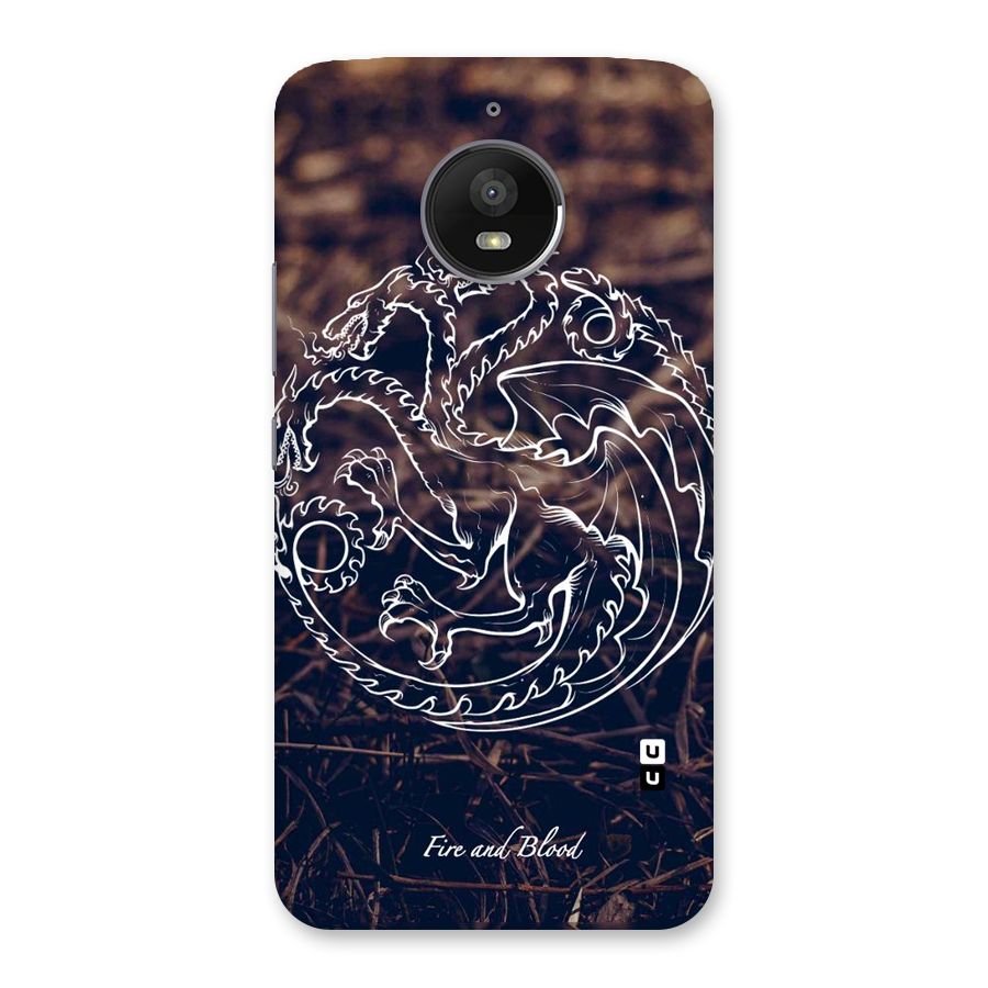 White Circle Back Case for Moto E4 Plus
