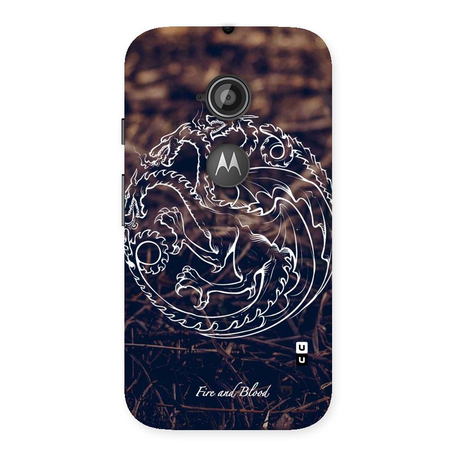 White Circle Back Case for Moto E 2nd Gen
