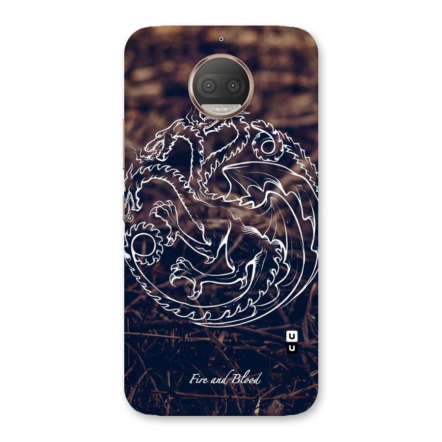 White Circle Back Case for Moto G5s Plus