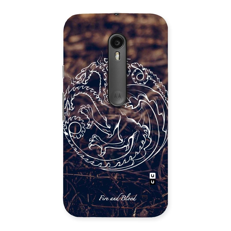 White Circle Back Case for Moto G Turbo