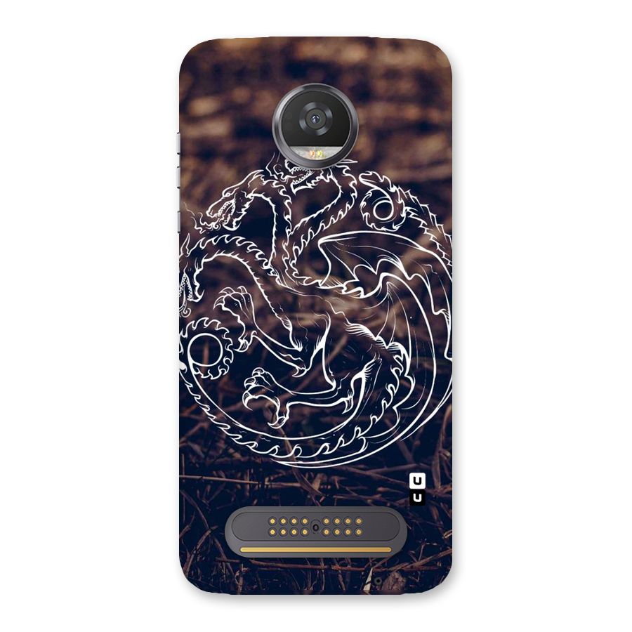 White Circle Back Case for Moto Z2 Play
