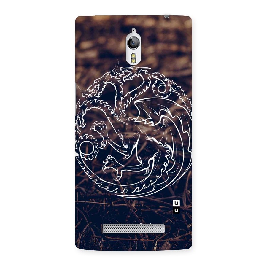 White Circle Back Case for Oppo Find 7