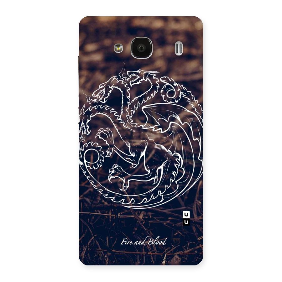 White Circle Back Case for Redmi 2 Prime