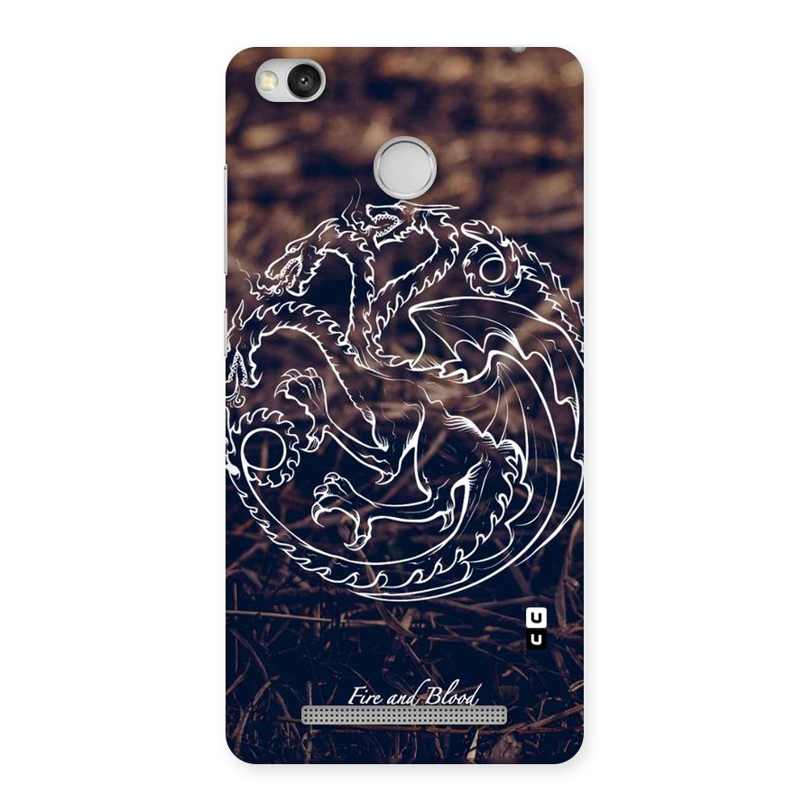 White Circle Back Case for Redmi 3S Prime