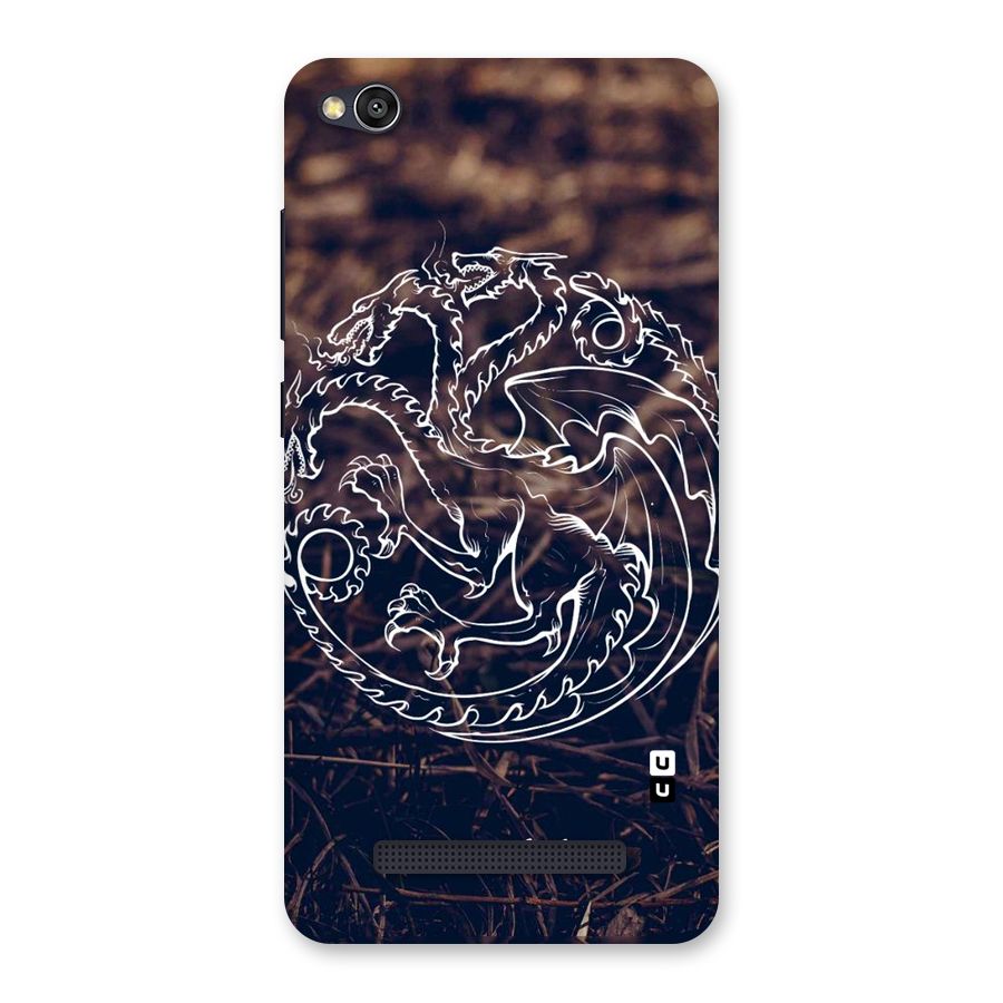 White Circle Back Case for Redmi 4A