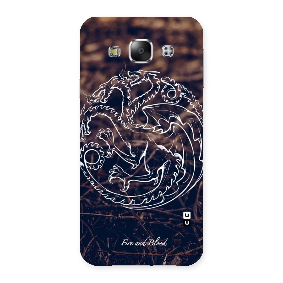 White Circle Back Case for Samsung Galaxy E5