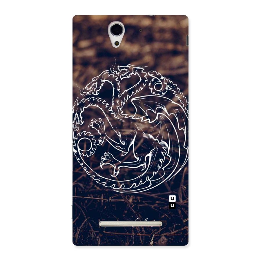 White Circle Back Case for Sony Xperia C3