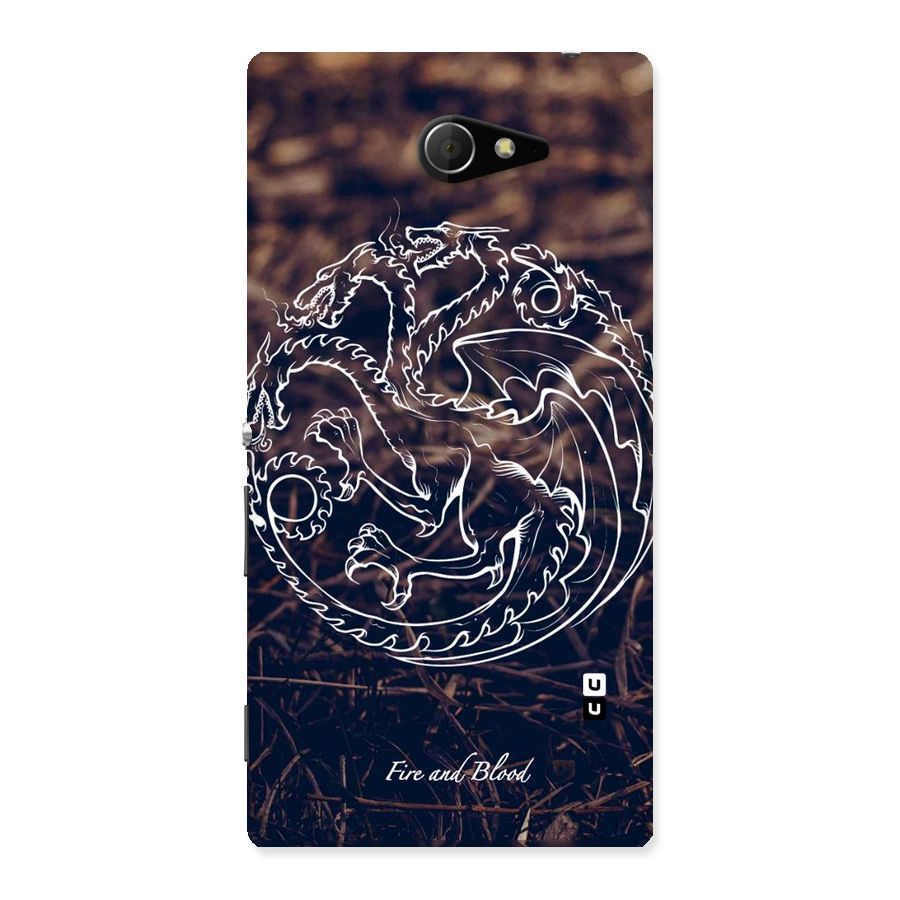 White Circle Back Case for Sony Xperia M2