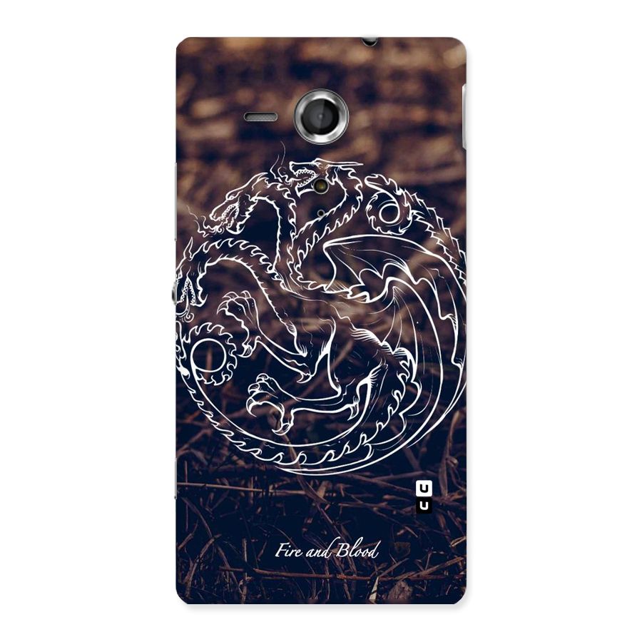 White Circle Back Case for Sony Xperia SP