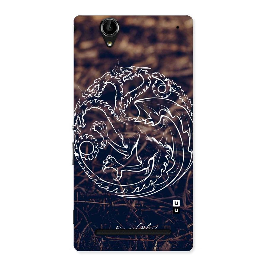 White Circle Back Case for Sony Xperia T2
