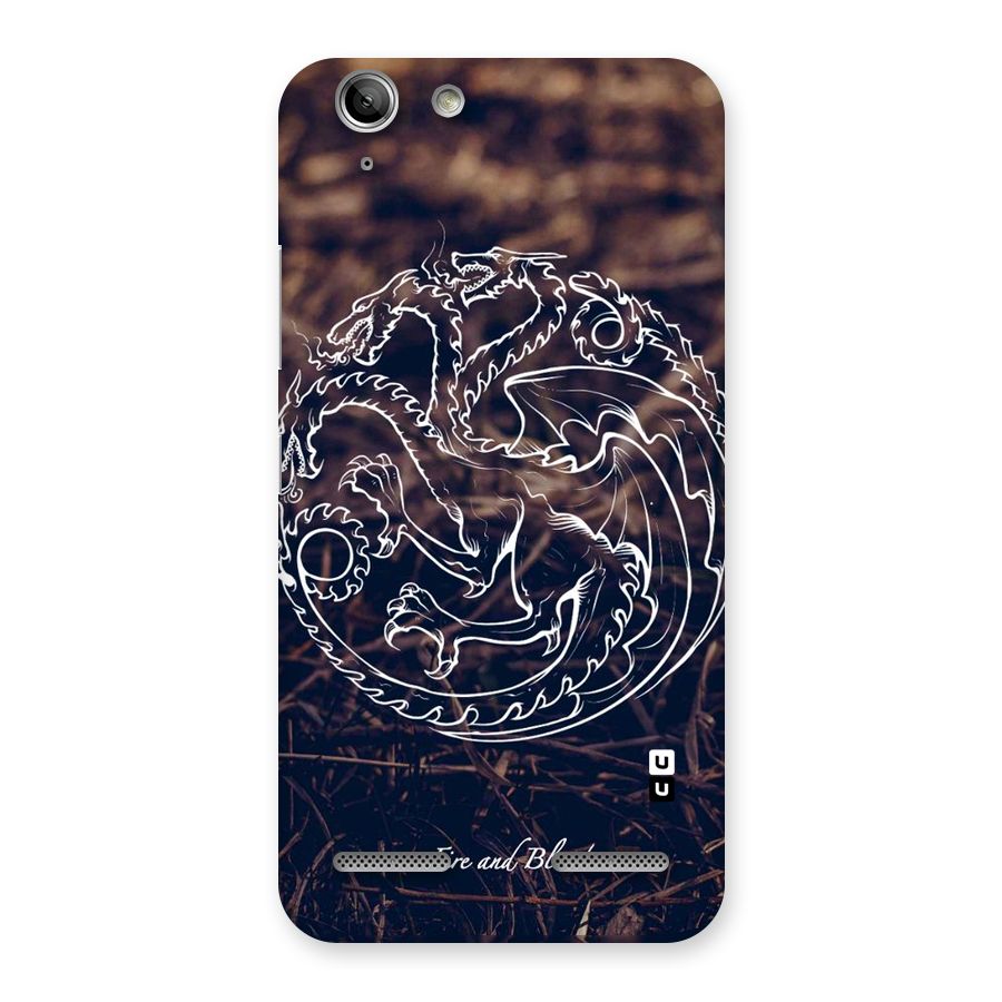 White Circle Back Case for Vibe K5 Plus
