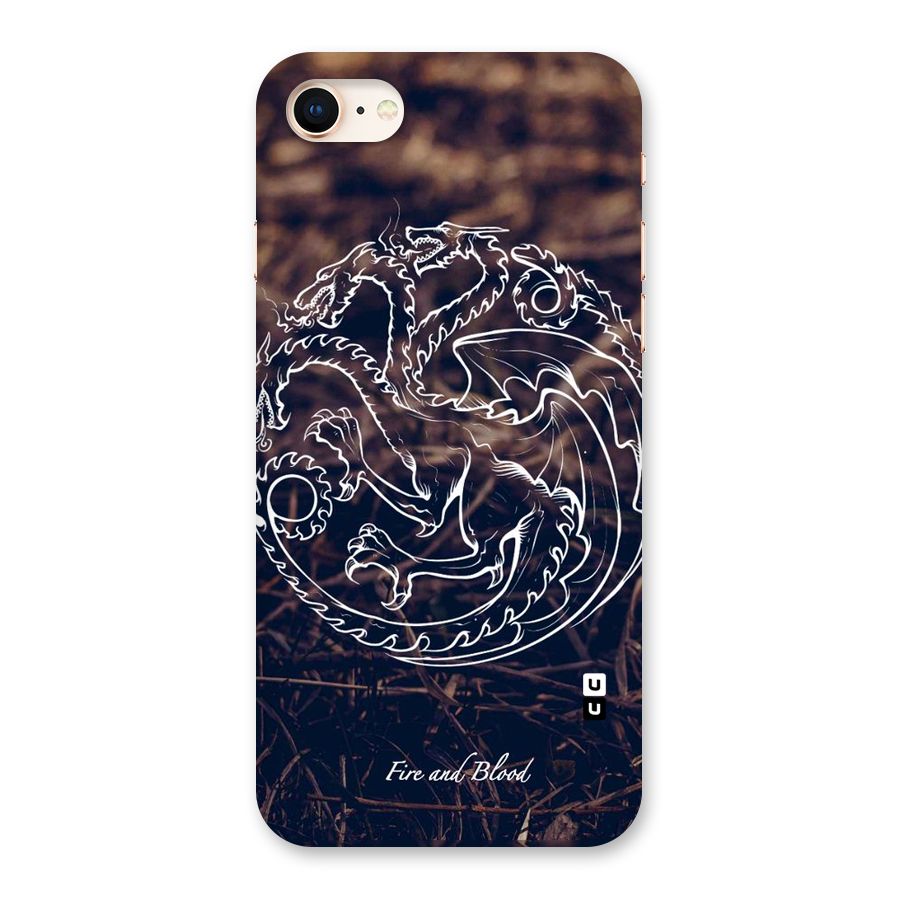 White Circle Back Case for iPhone 8