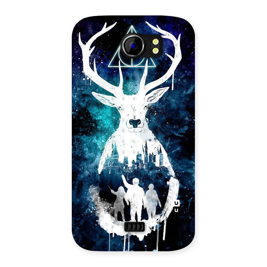 White Deer Back Case for Micromax Canvas 2 A110