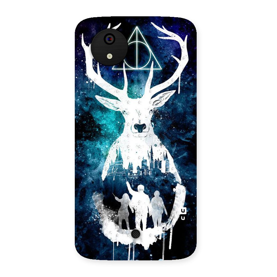White Deer Back Case for Micromax Canvas A1