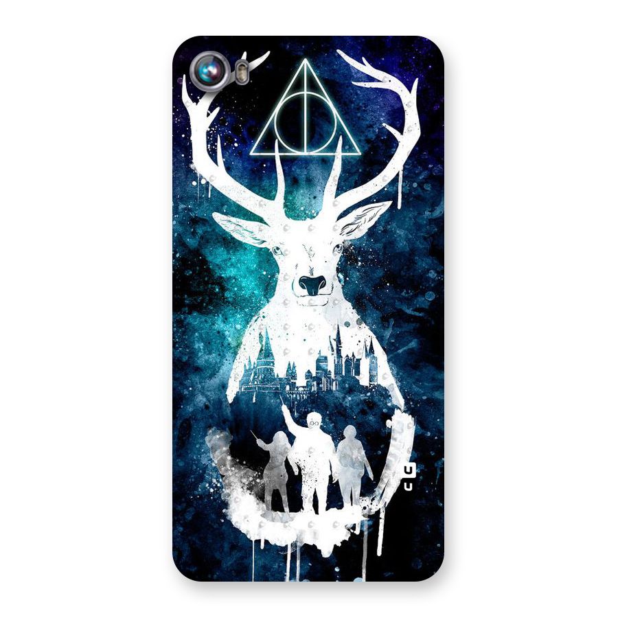 White Deer Back Case for Micromax Canvas Fire 4 A107