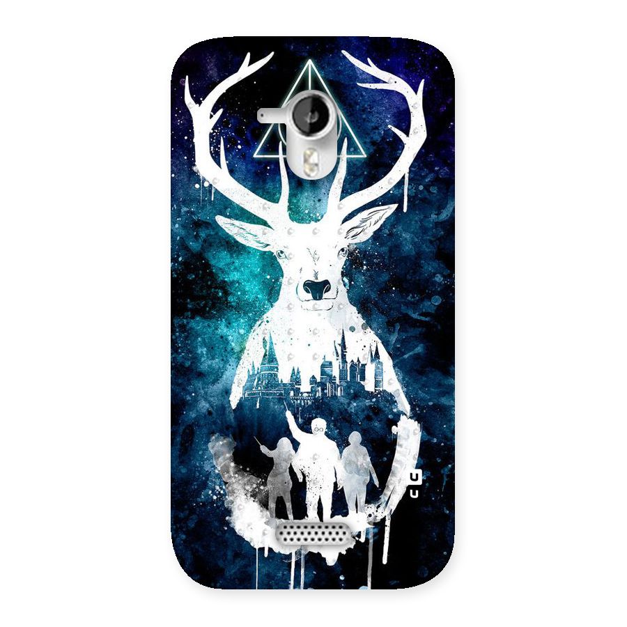 White Deer Back Case for Micromax Canvas HD A116