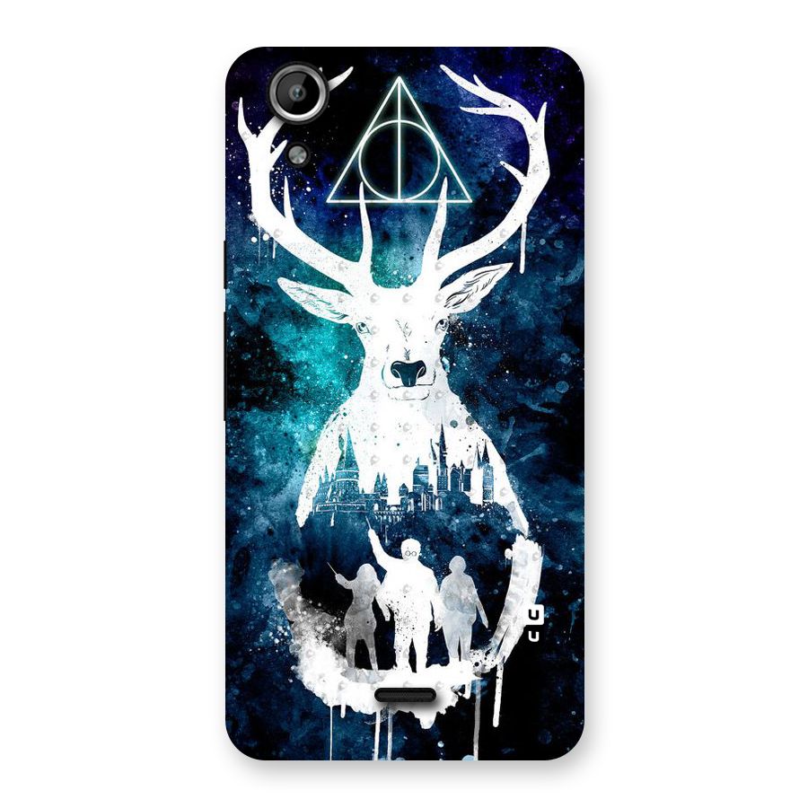 White Deer Back Case for Micromax Canvas Selfie Lens Q345