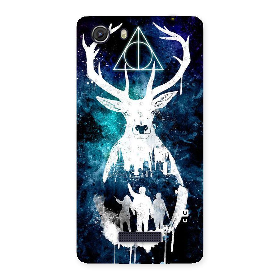 White Deer Back Case for Micromax Unite 3