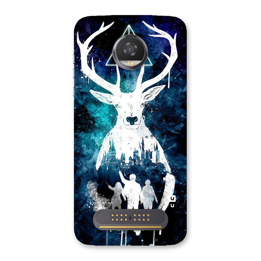 White Deer Back Case for Moto Z2 Play