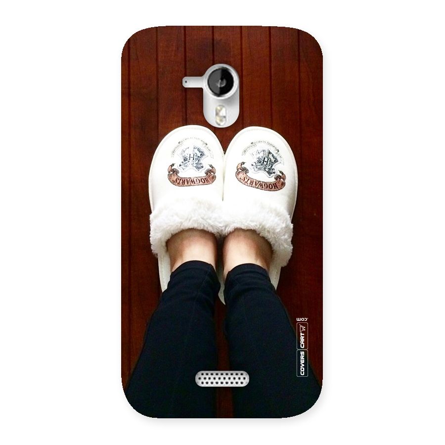 White Feets Back Case for Micromax Canvas HD A116