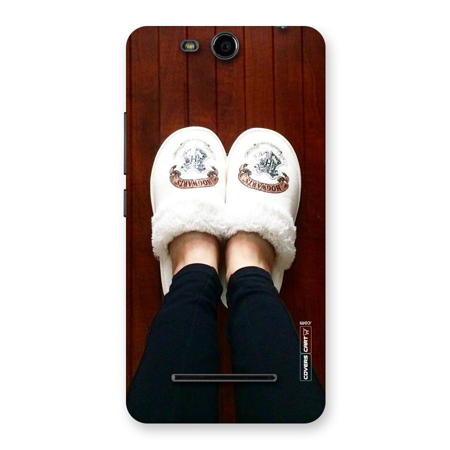 White Feets Back Case for Micromax Canvas Juice 3 Q392