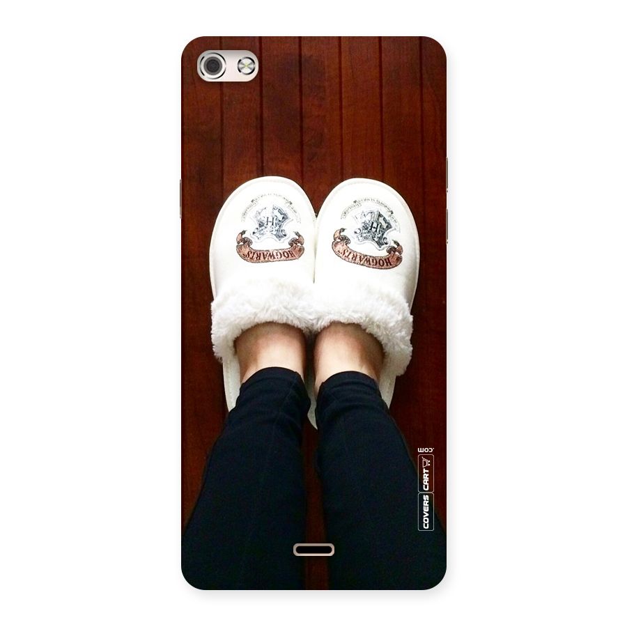 White Feets Back Case for Micromax Canvas Silver 5