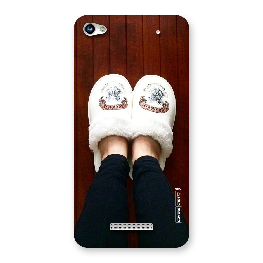 White Feets Back Case for Micromax Hue 2
