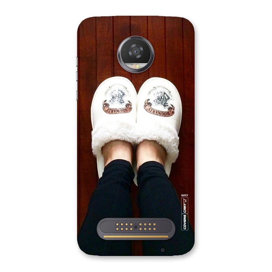 White Feets Back Case for Moto Z2 Play