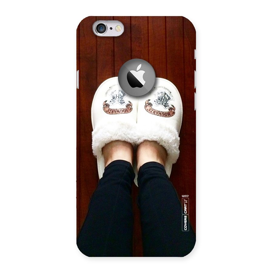 White Feets Back Case for iPhone 6 Logo Cut