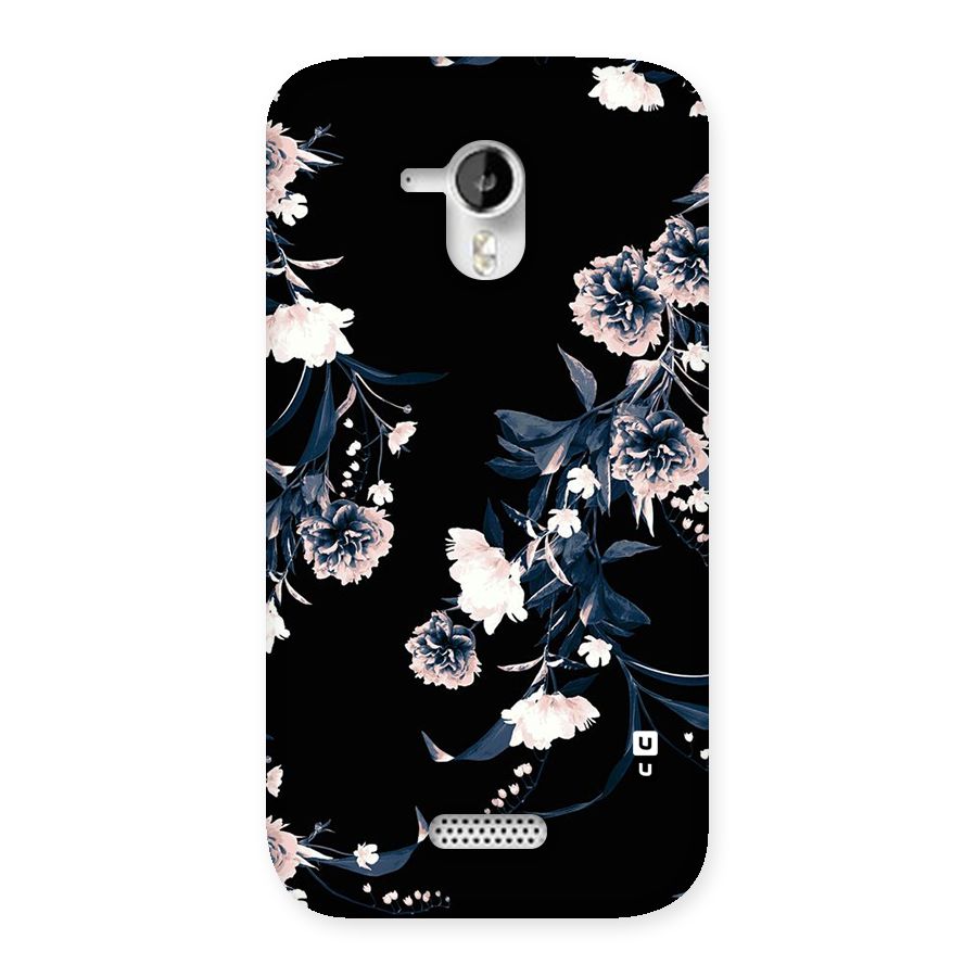 White Flora Back Case for Micromax Canvas HD A116