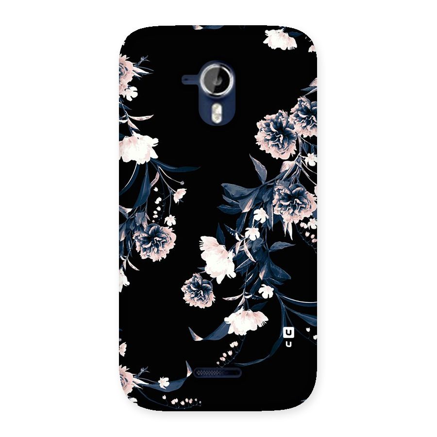 White Flora Back Case for Micromax Canvas Magnus A117